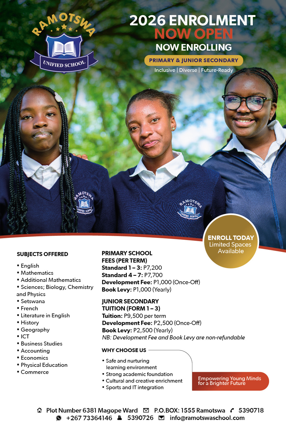 2026 Enrolment Now Open